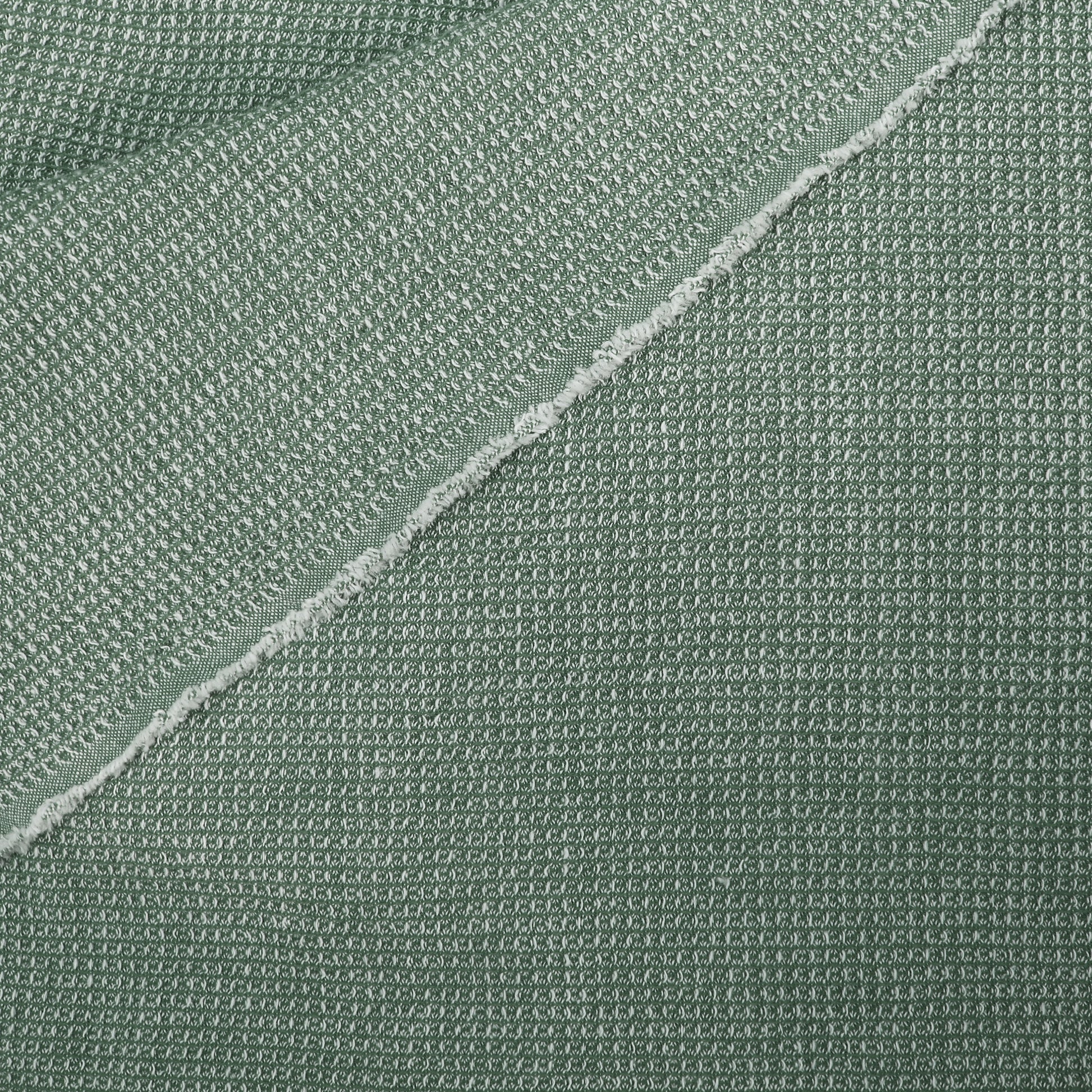 'gauffre' organic cotton waffle weave - sea pine