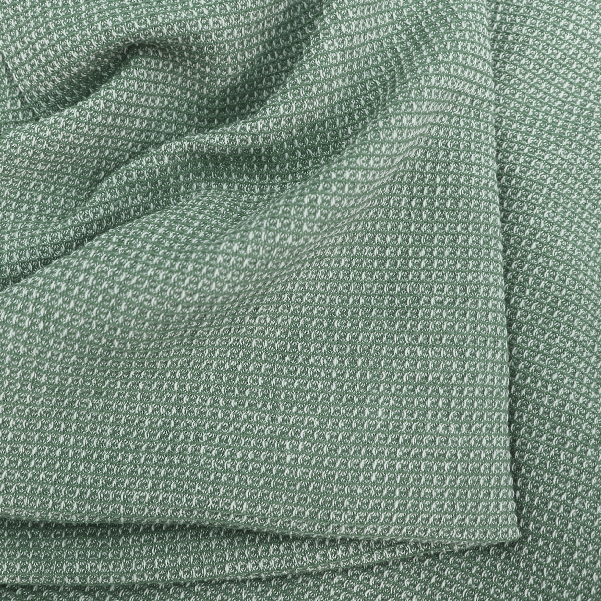 'gauffre' organic cotton waffle weave - sea pine