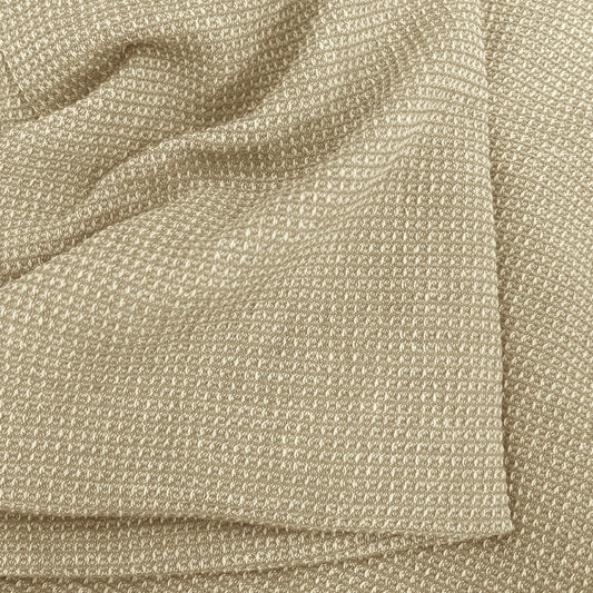 'gauffre' organic cotton waffle weave - sand
