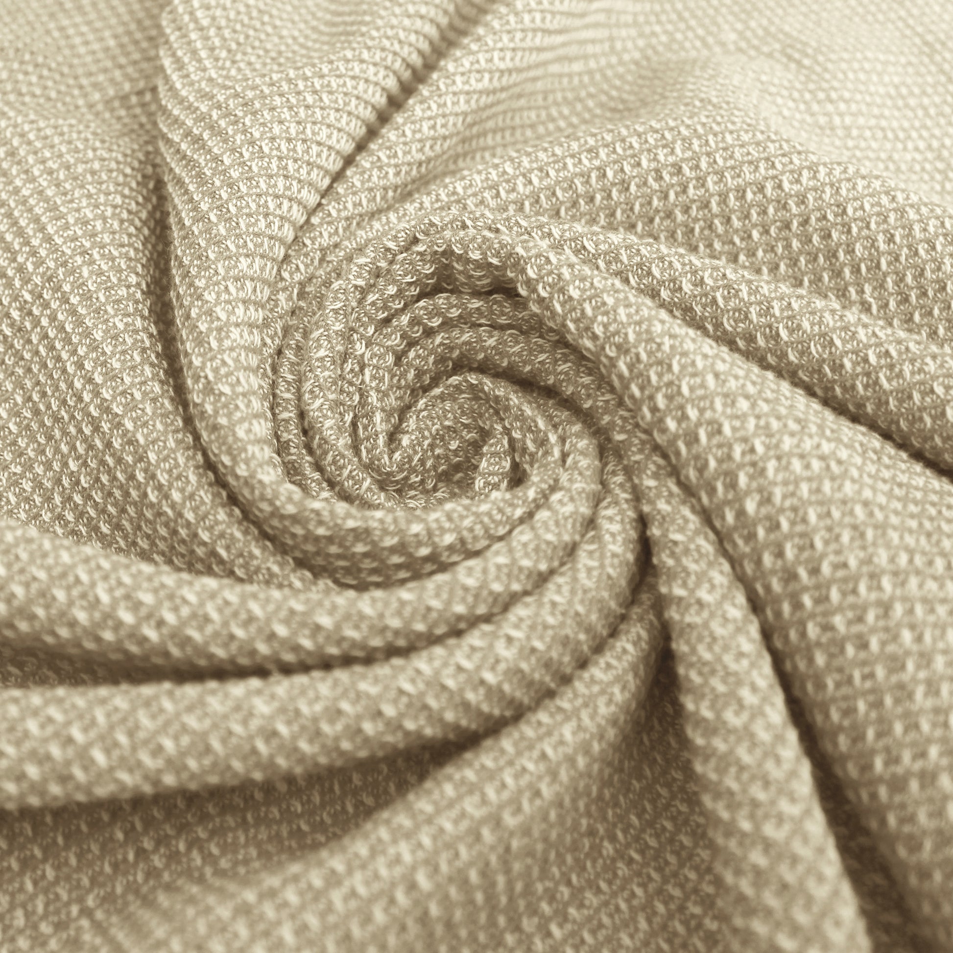'gauffre' organic cotton waffle weave - sand
