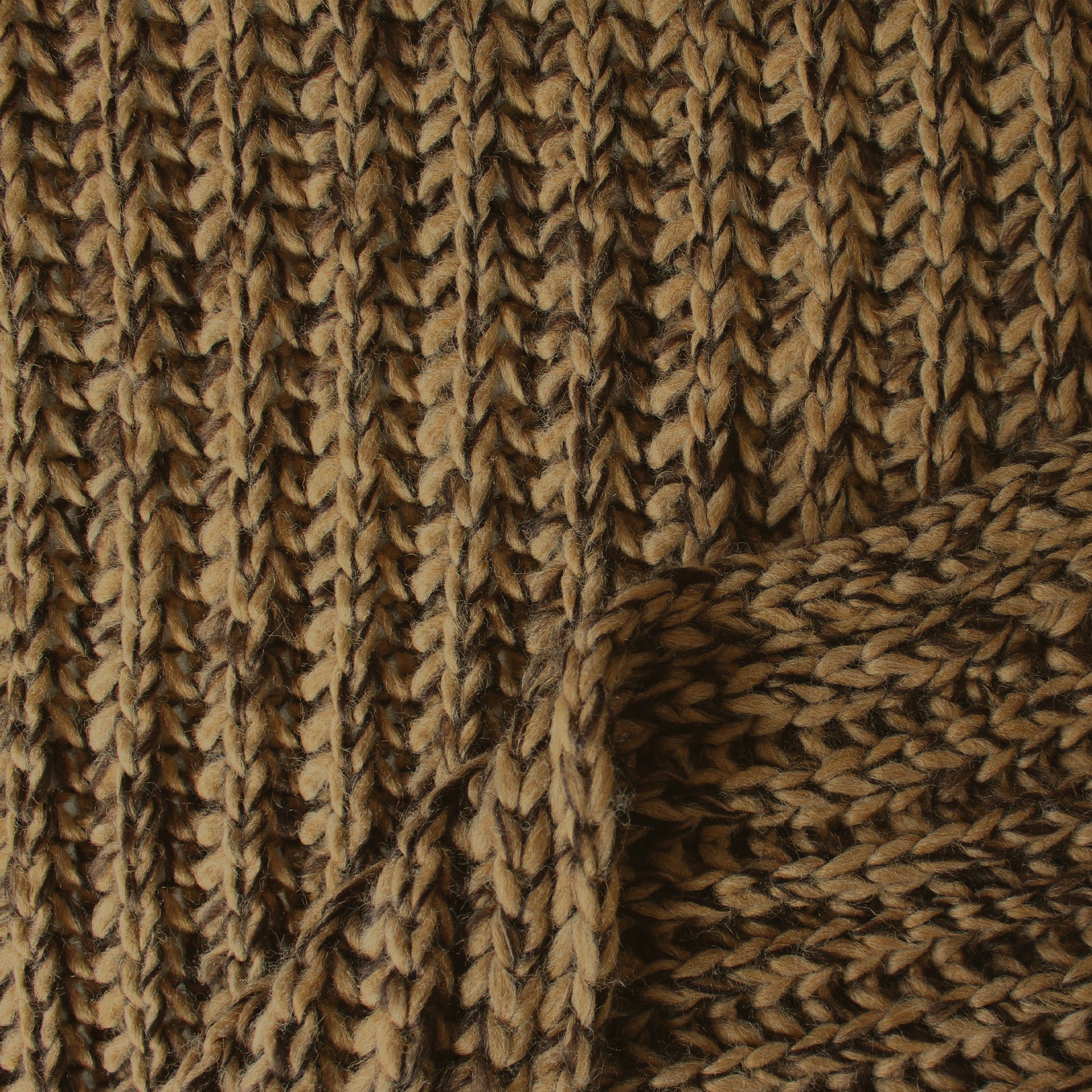 'brindle' wool blend chunky rib sweater knit