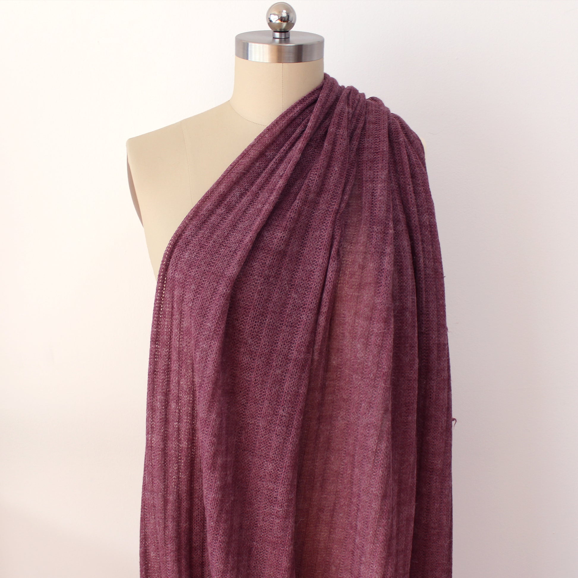 luxury wool blend lightweight sweater knit - sugar plum