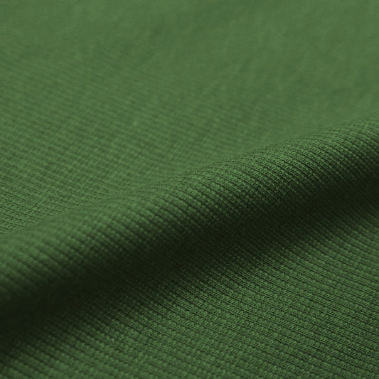 organic cotton rib knit - garden green