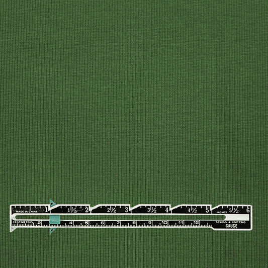 organic cotton rib knit - garden green