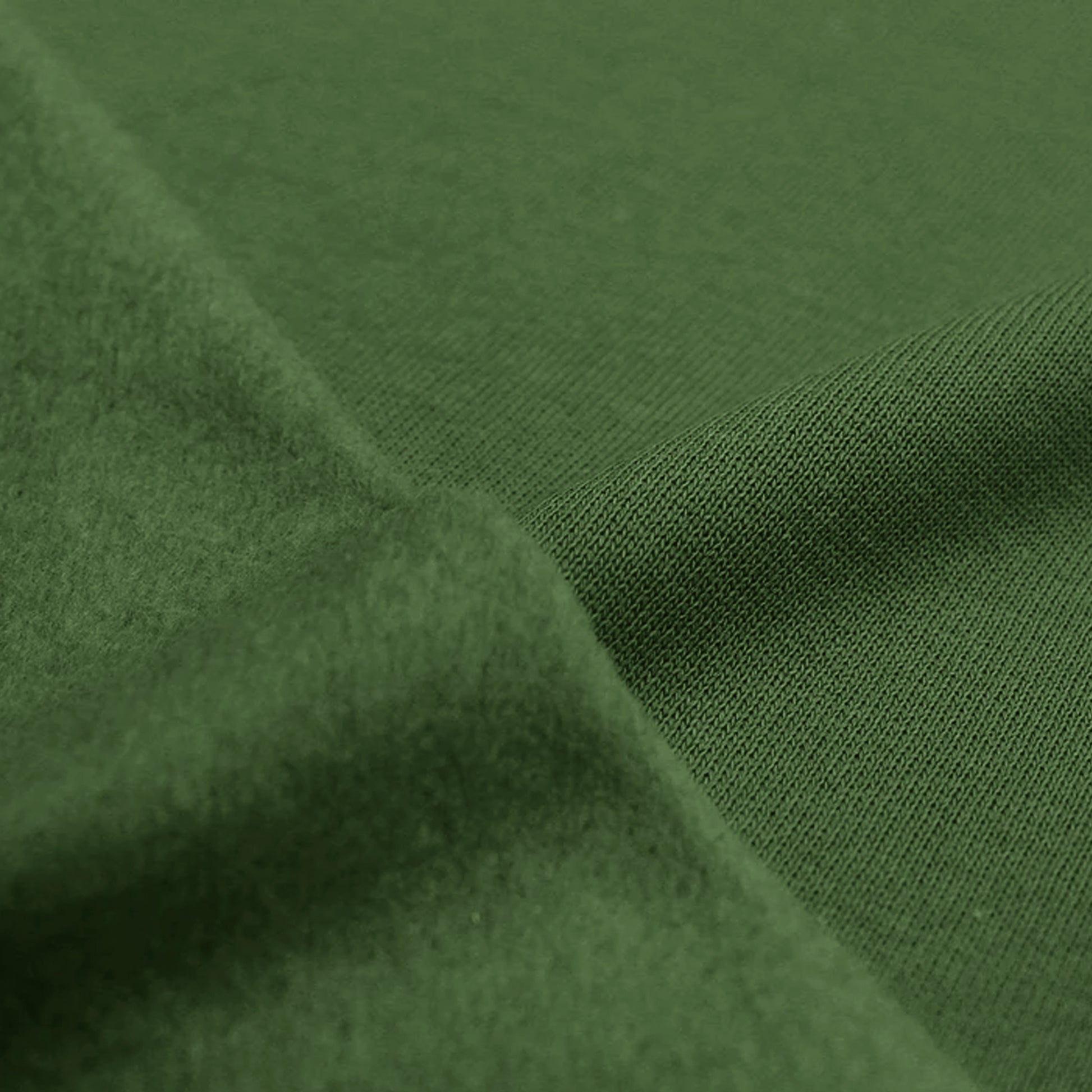 organic cotton fleece-backed sweatshirt knit - garden green