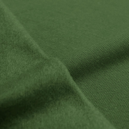organic cotton fleece-backed sweatshirt knit - garden green