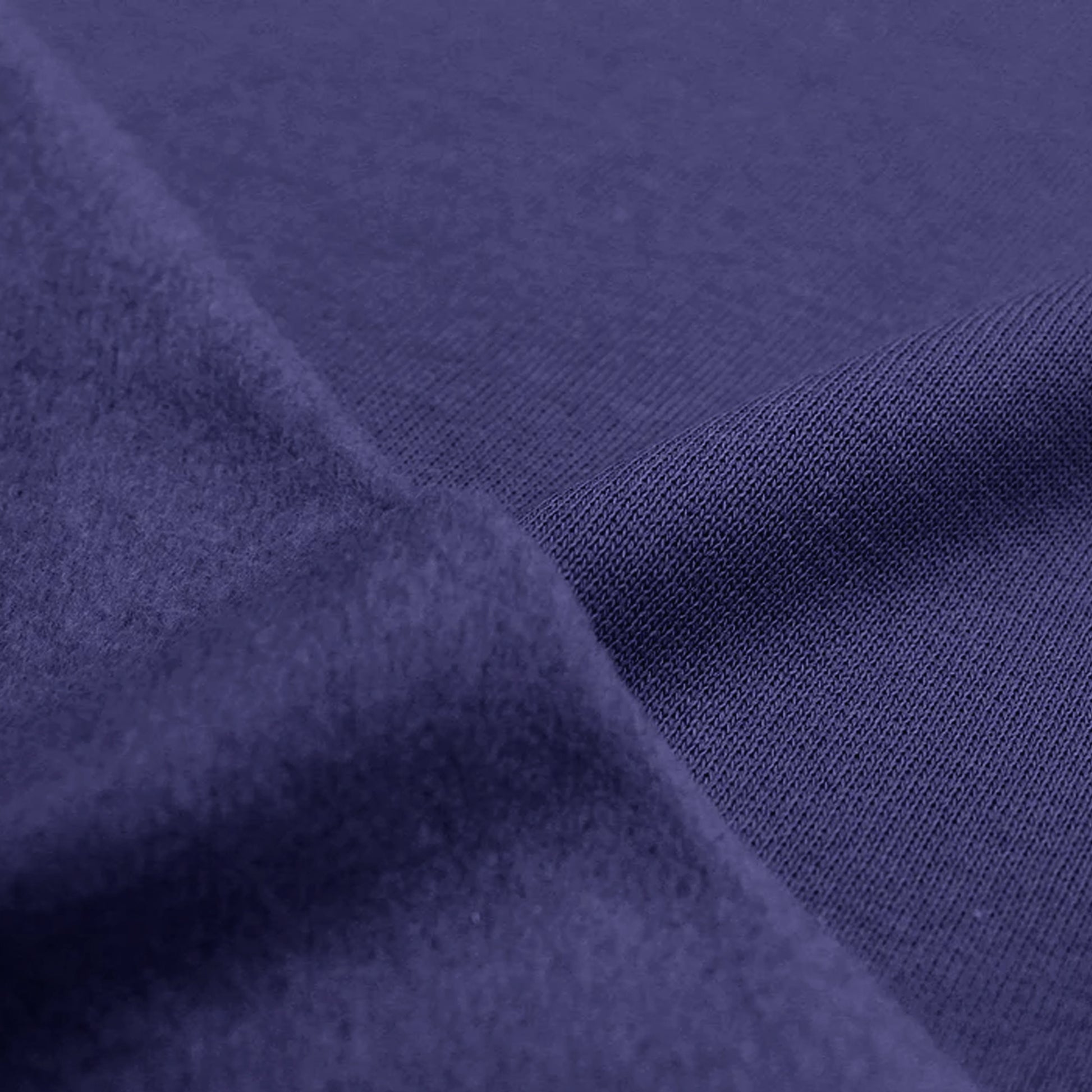 organic cotton fleece-backed sweatshirt knit - coastal blue