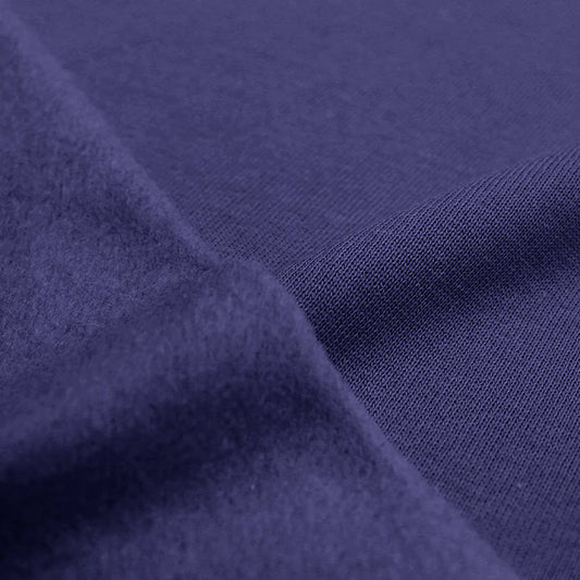 organic cotton fleece-backed sweatshirt knit - coastal blue