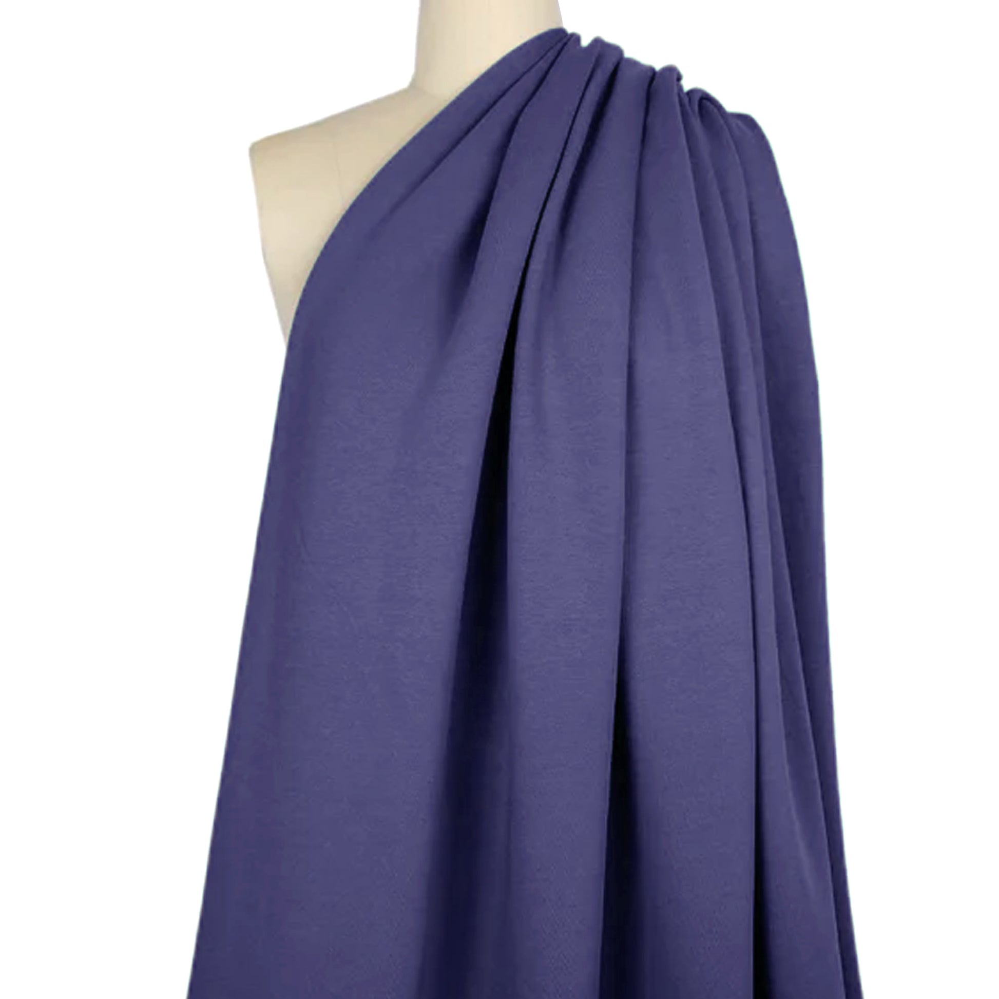 organic cotton fleece-backed sweatshirt knit - coastal blue