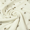 'busy bee' cotton rib knit, Oeko-Tex - cream