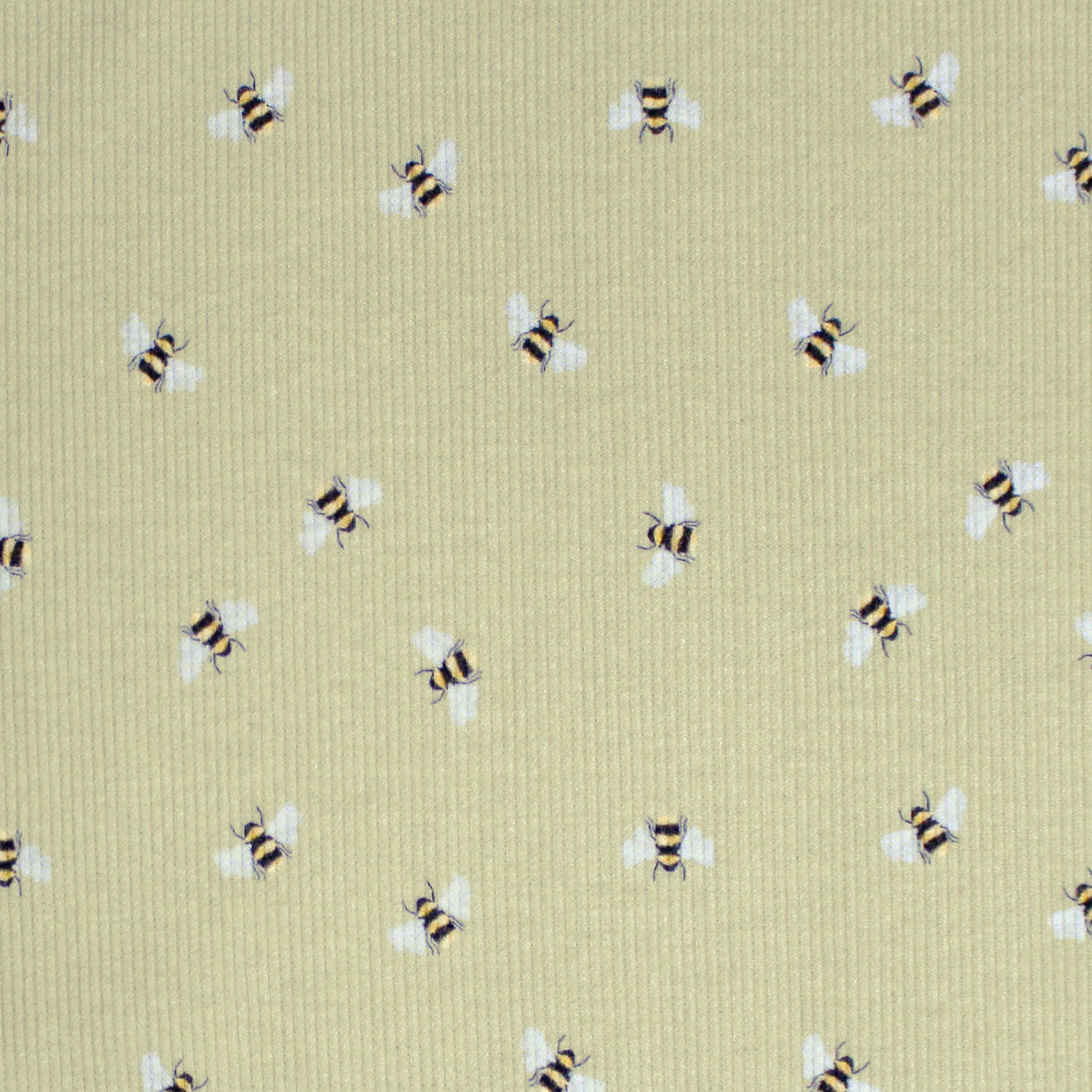 'busy bee' cotton rib knit, Oeko-Tex - wheat