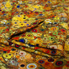 Dutch digital 'Klimt study' viscose knit, Oeko-Tex cert. - gold