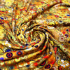 Dutch digital 'Klimt study' viscose knit, Oeko-Tex cert. - gold