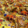 Dutch digital 'Klimt study' viscose knit, Oeko-Tex cert. - gold