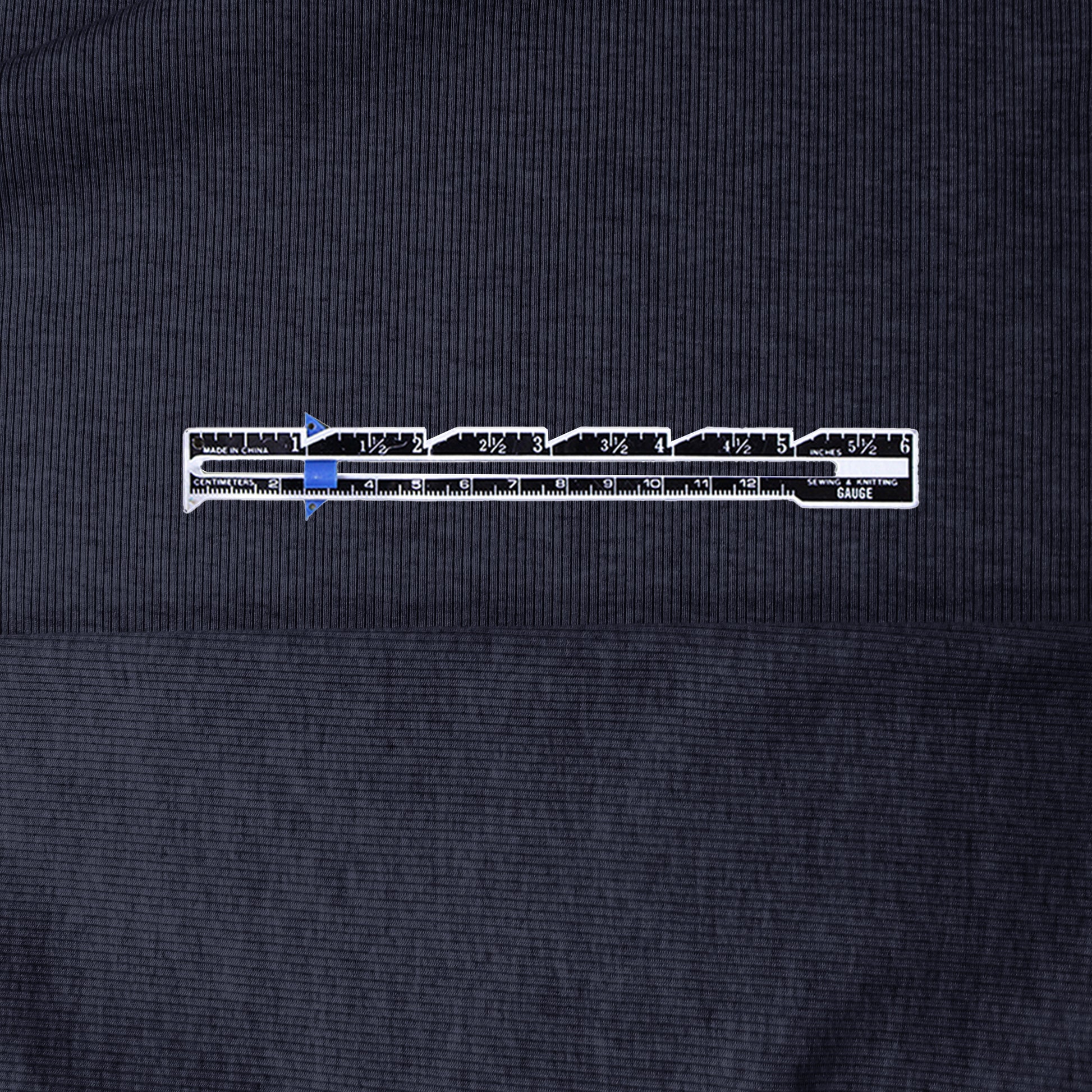 USA rayon spandex rib knit - peacoat