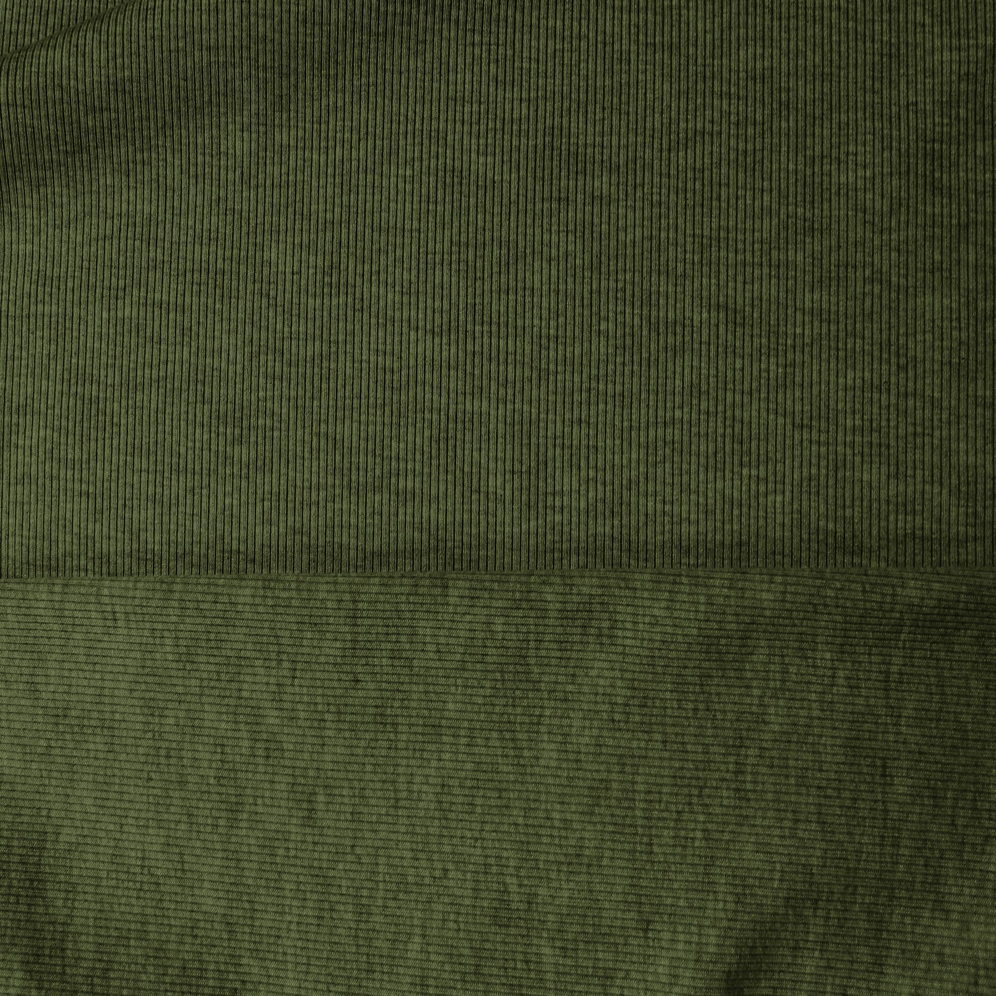 USA rayon spandex rib knit - heathered olive