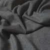 USA rayon spandex rib knit - heathered steel