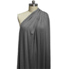 USA rayon spandex rib knit - heathered steel