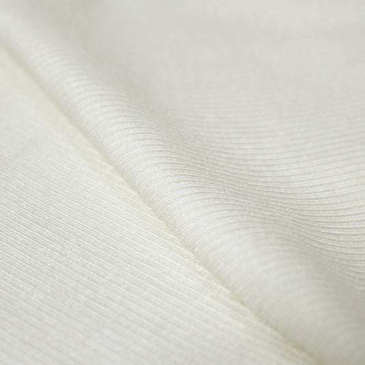 USA rayon spandex rib knit - cream