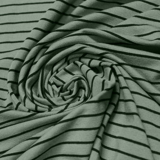 yarn-dyed rayon spandex jersey - silver sage / black