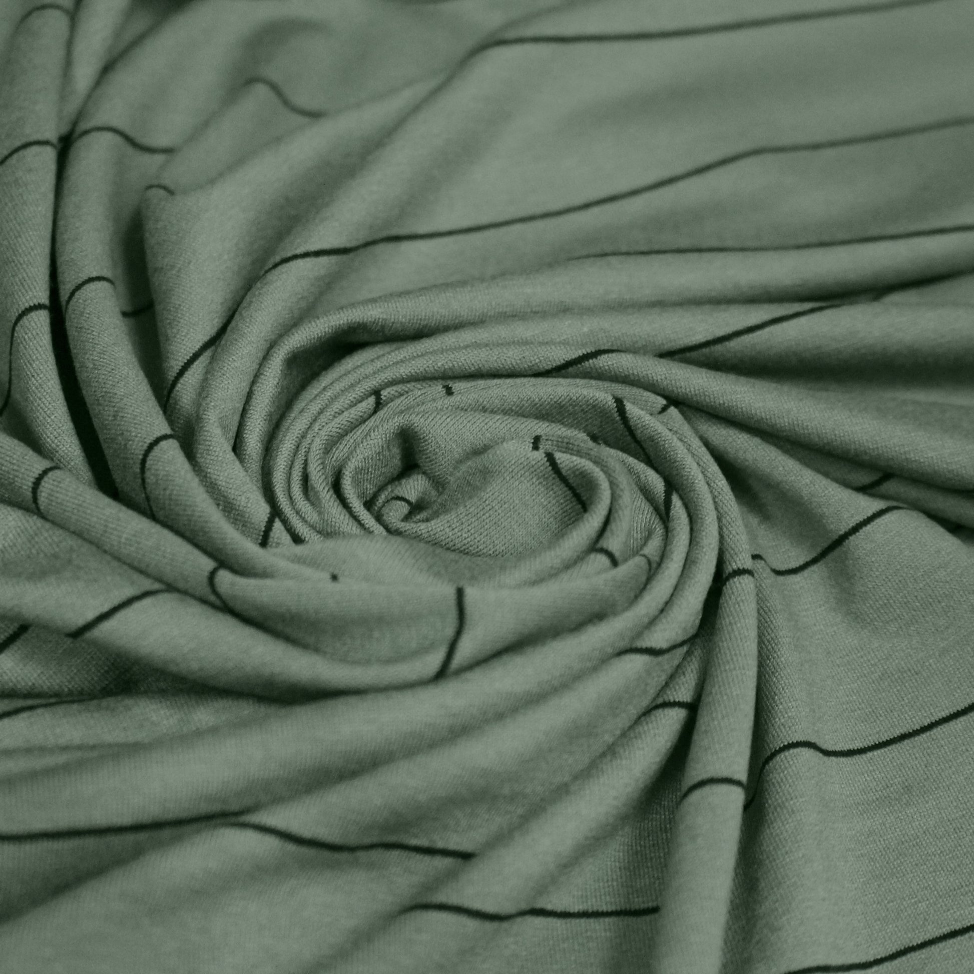 yarn-dyed wide stripe viscose/spandex jersey - silver sage/black