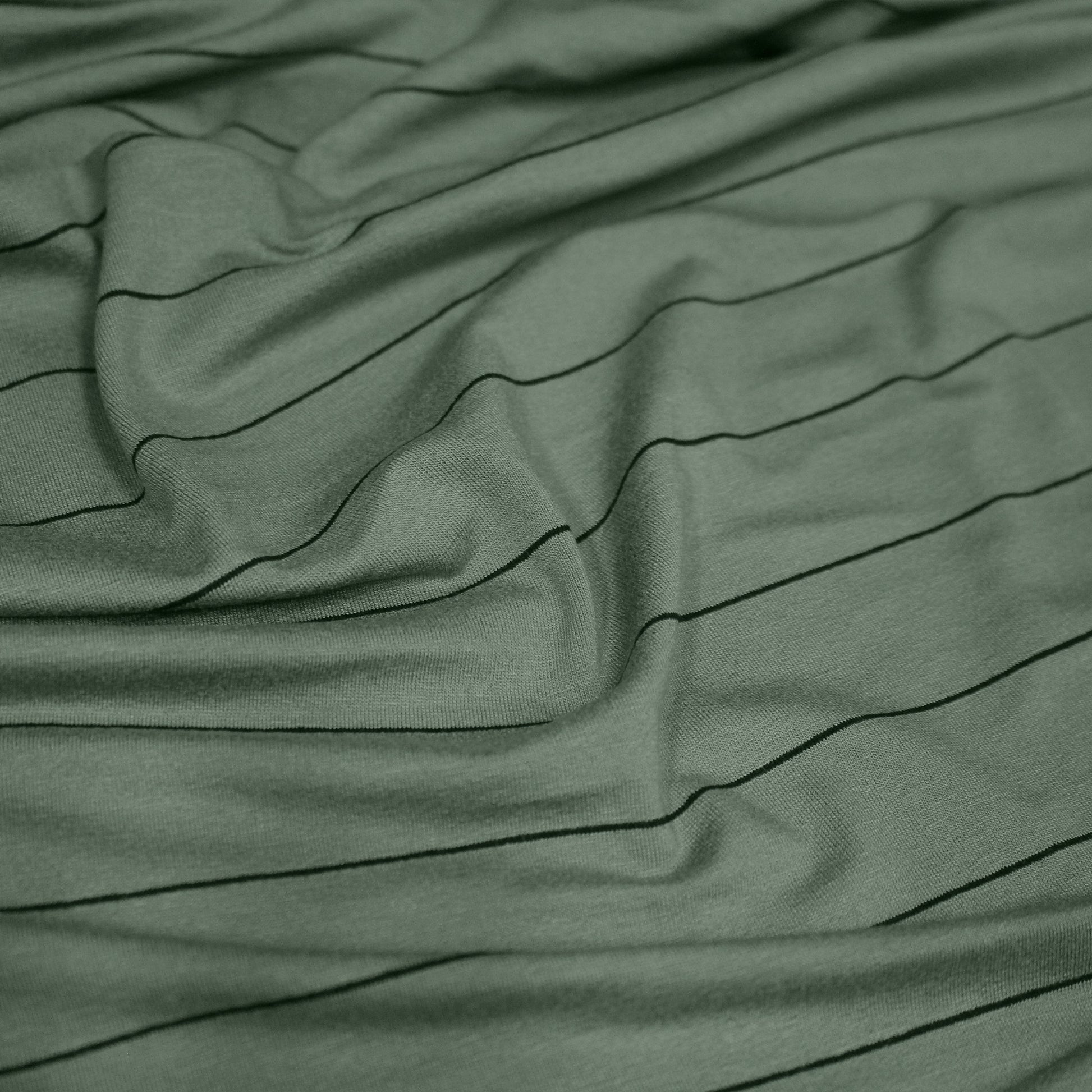 yarn-dyed wide stripe viscose/spandex jersey - silver sage/black