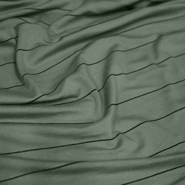 yarn-dyed wide stripe viscose/spandex jersey - silver sage/black