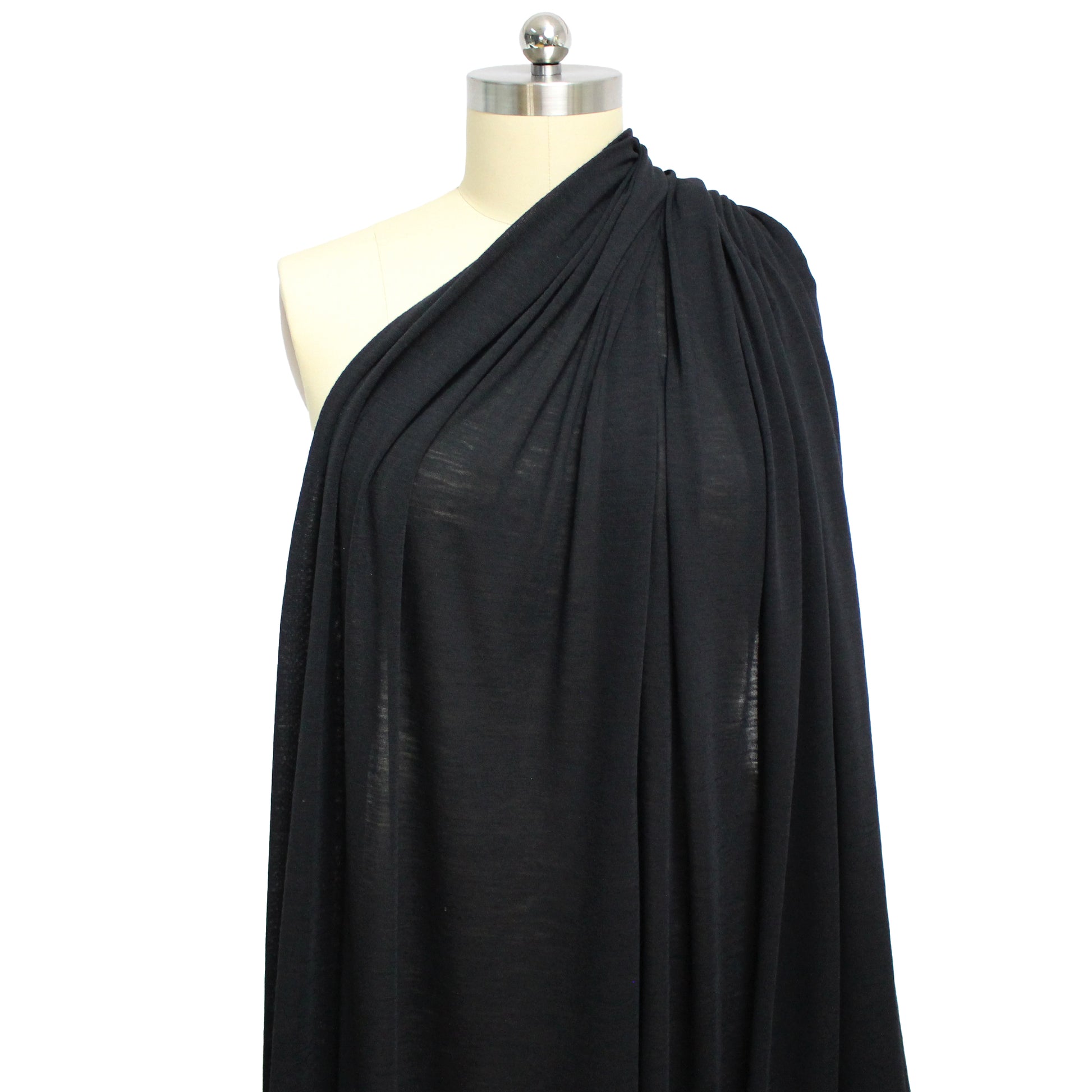 'washable merino' wool jersey - black