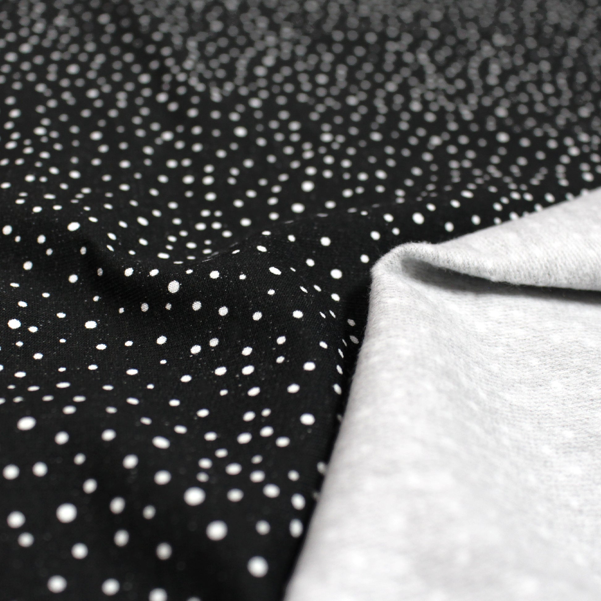 Dutch digital 'night sky' brushed French terry knit, Oeko-Tex cert.