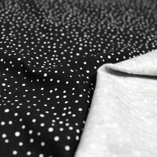 Dutch digital 'night sky' brushed French terry knit, Oeko-Tex cert.