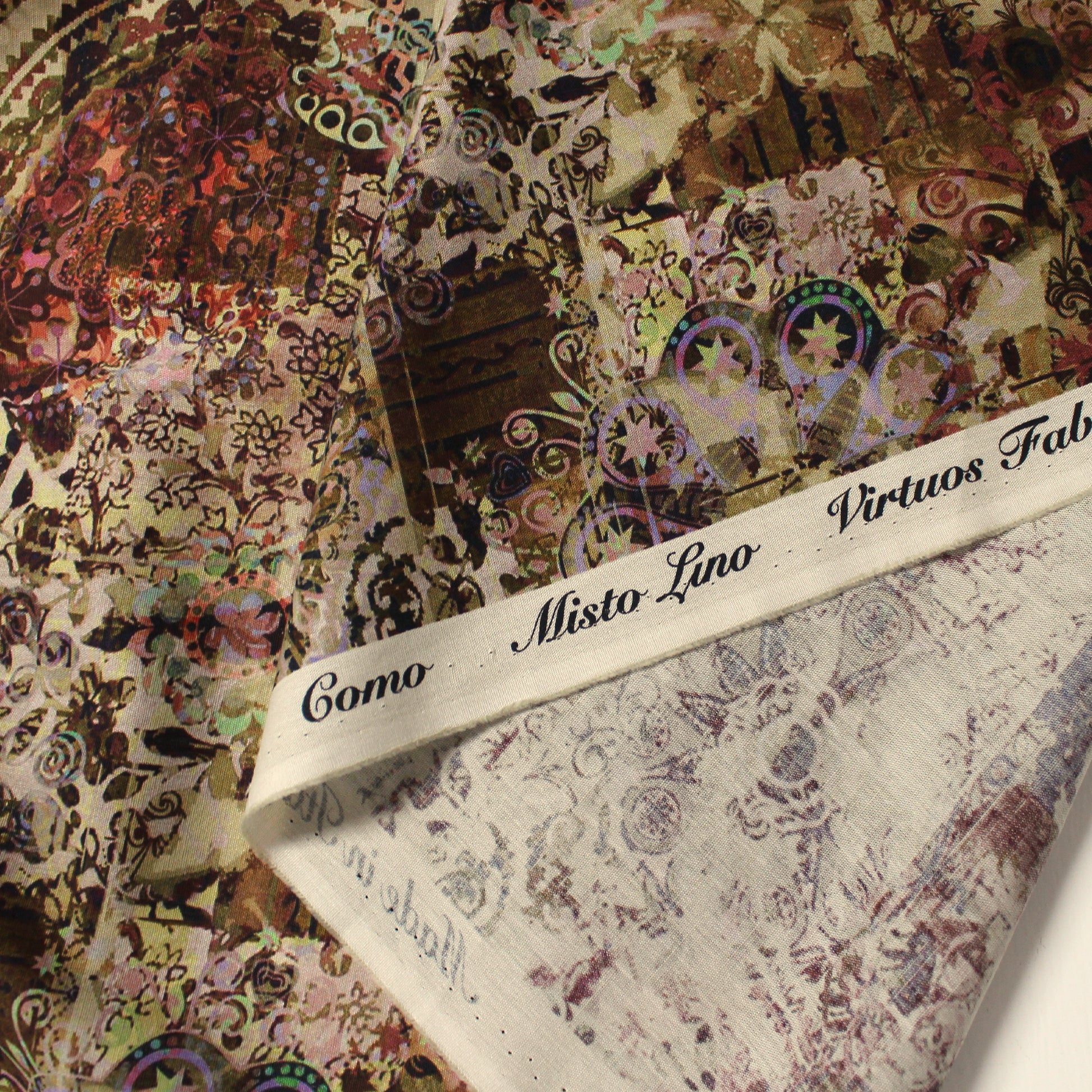 Italian 'boho holiday' linen blend dressweight woven - plum