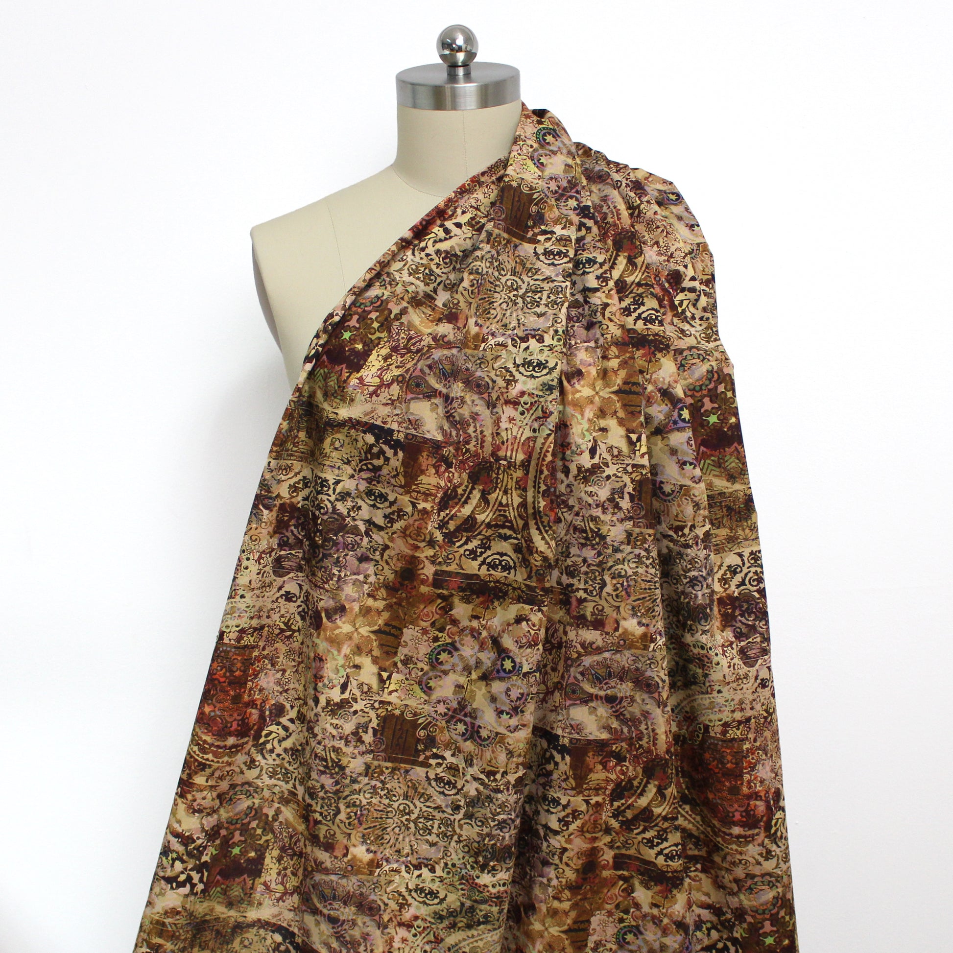 Italian 'boho holiday' linen blend dressweight woven - plum