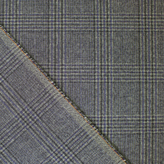 Arm@ni virgin wool suiting - plaid