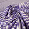 Italian striped lightweight oxford shirting - blue/white