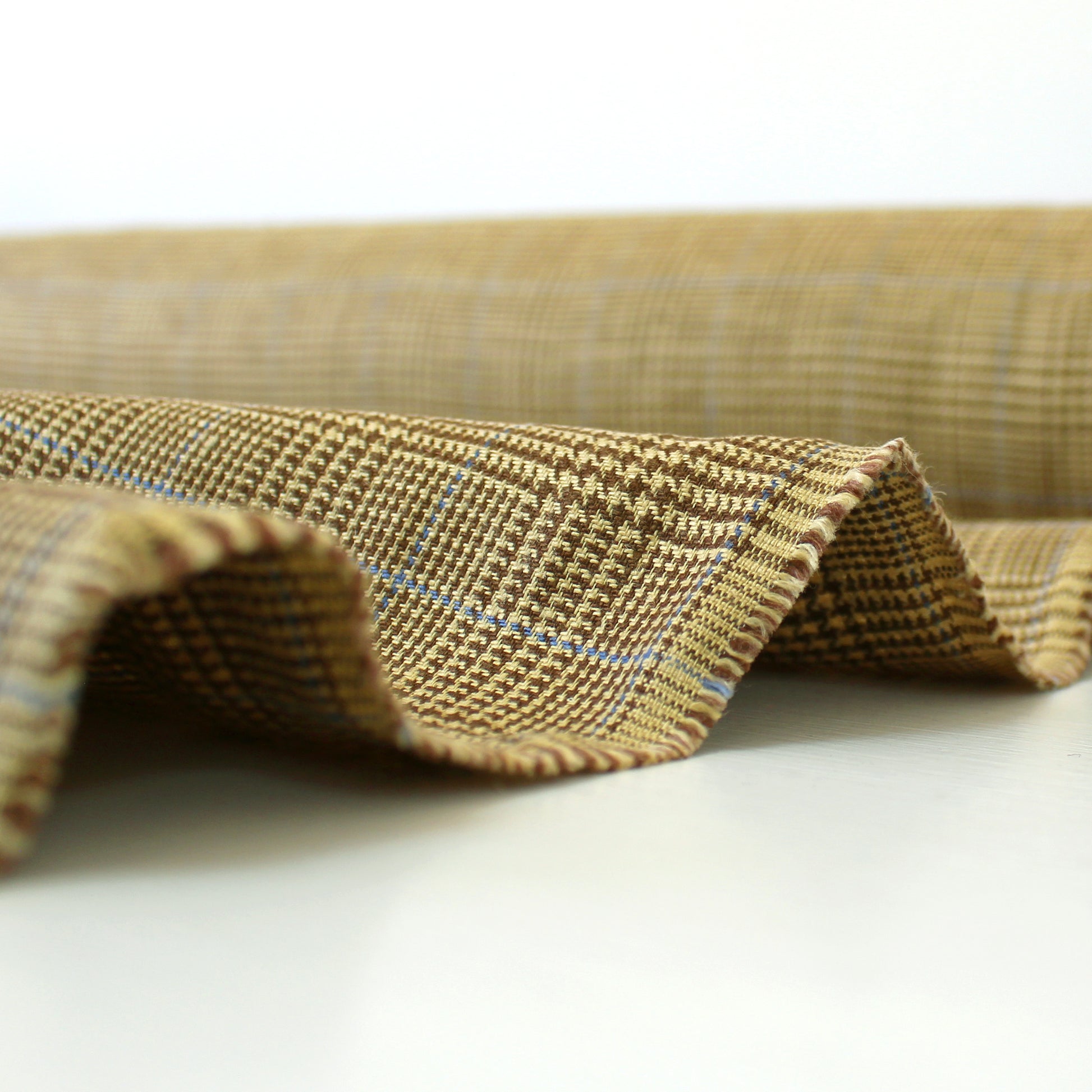 R@lph Lauren 100% linen check suiting - toasted wheat