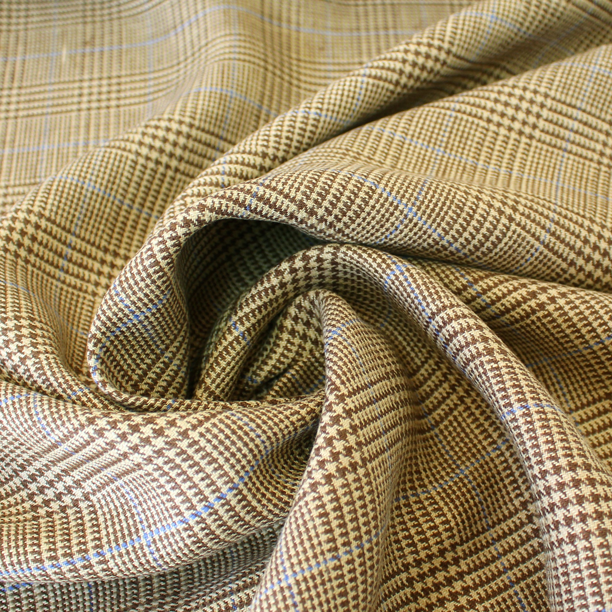 R@lph Lauren 100% linen check suiting - toasted wheat