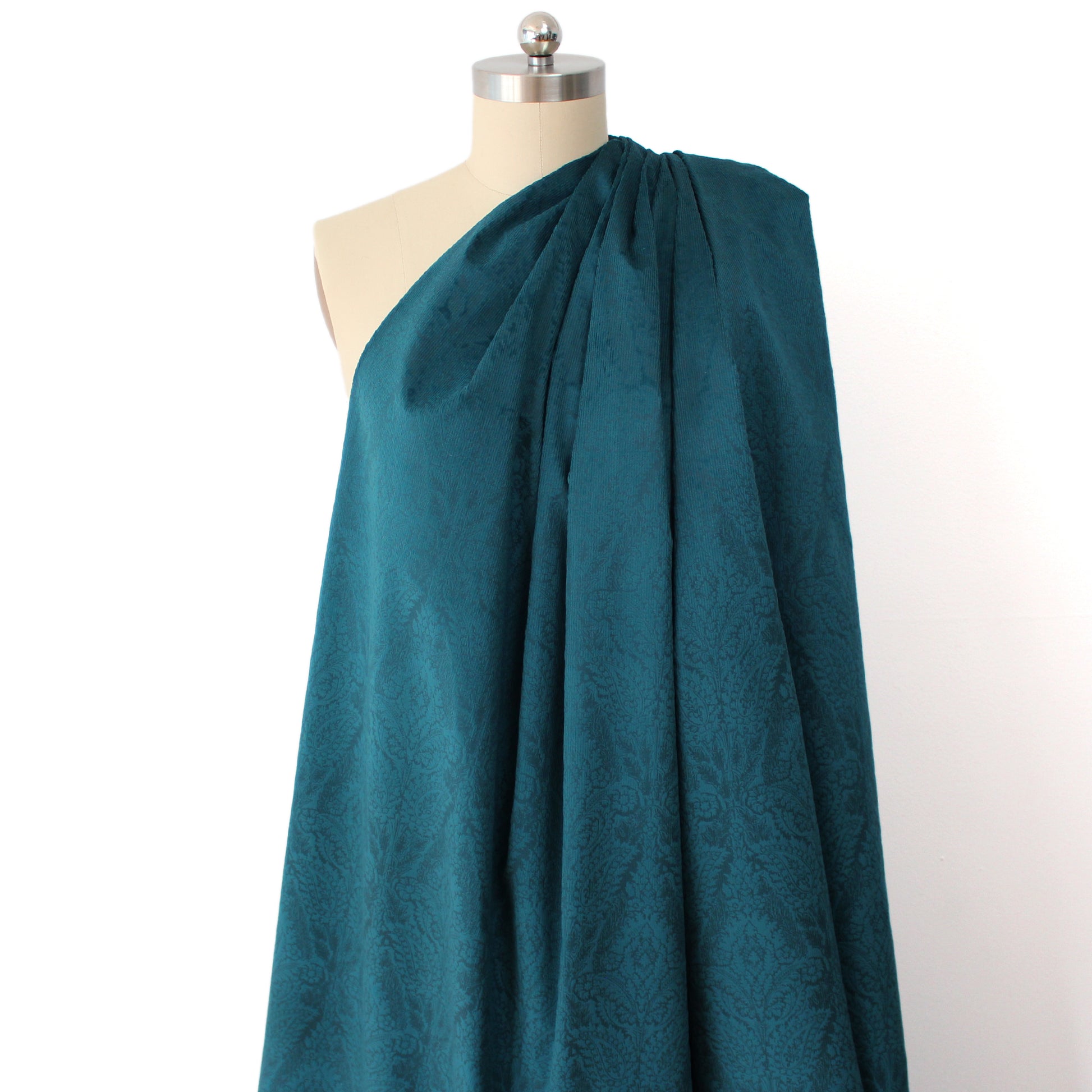 Etr0 'Damask' tonal corduroy - deep sea