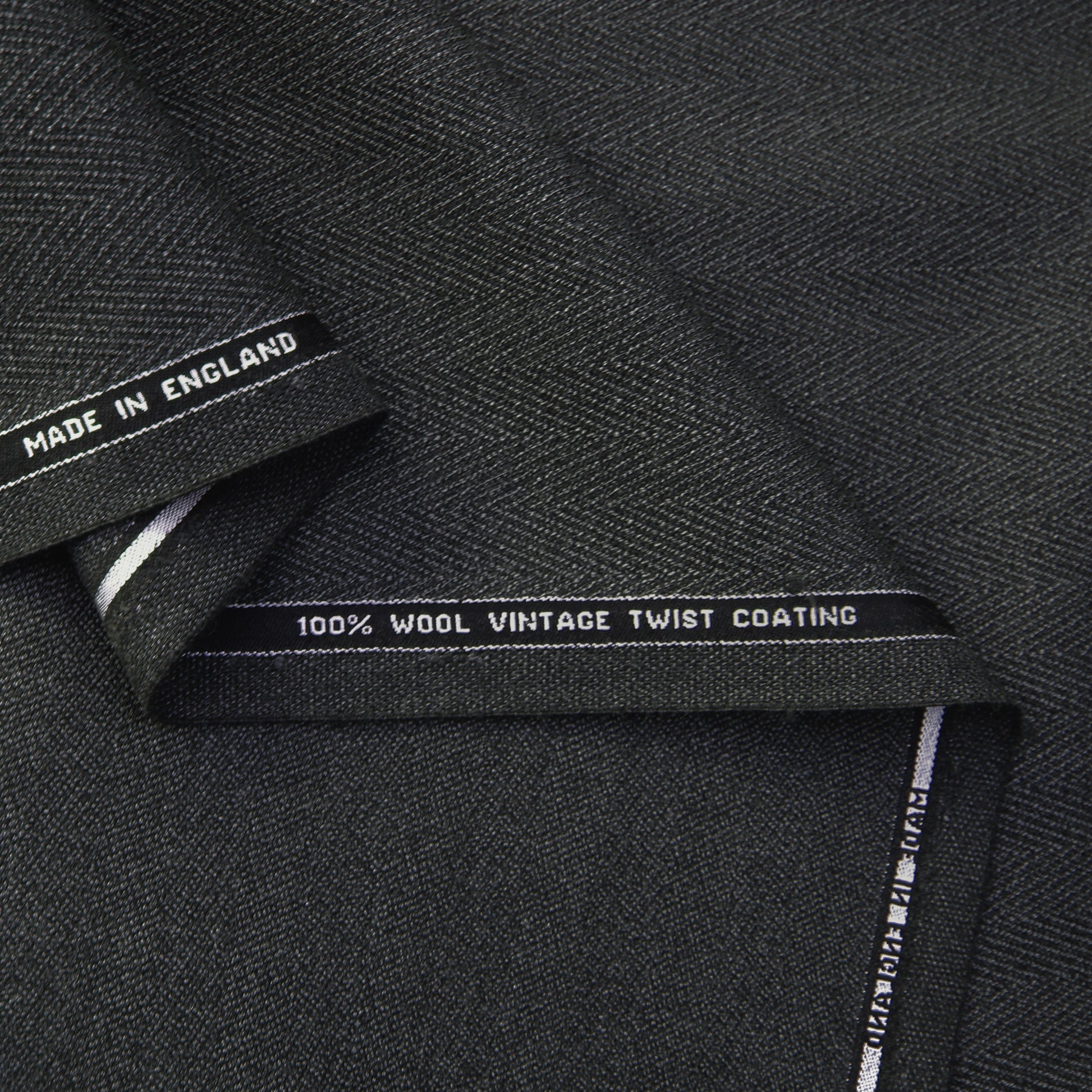 English virgin wool herringbone suiting - gunmetal