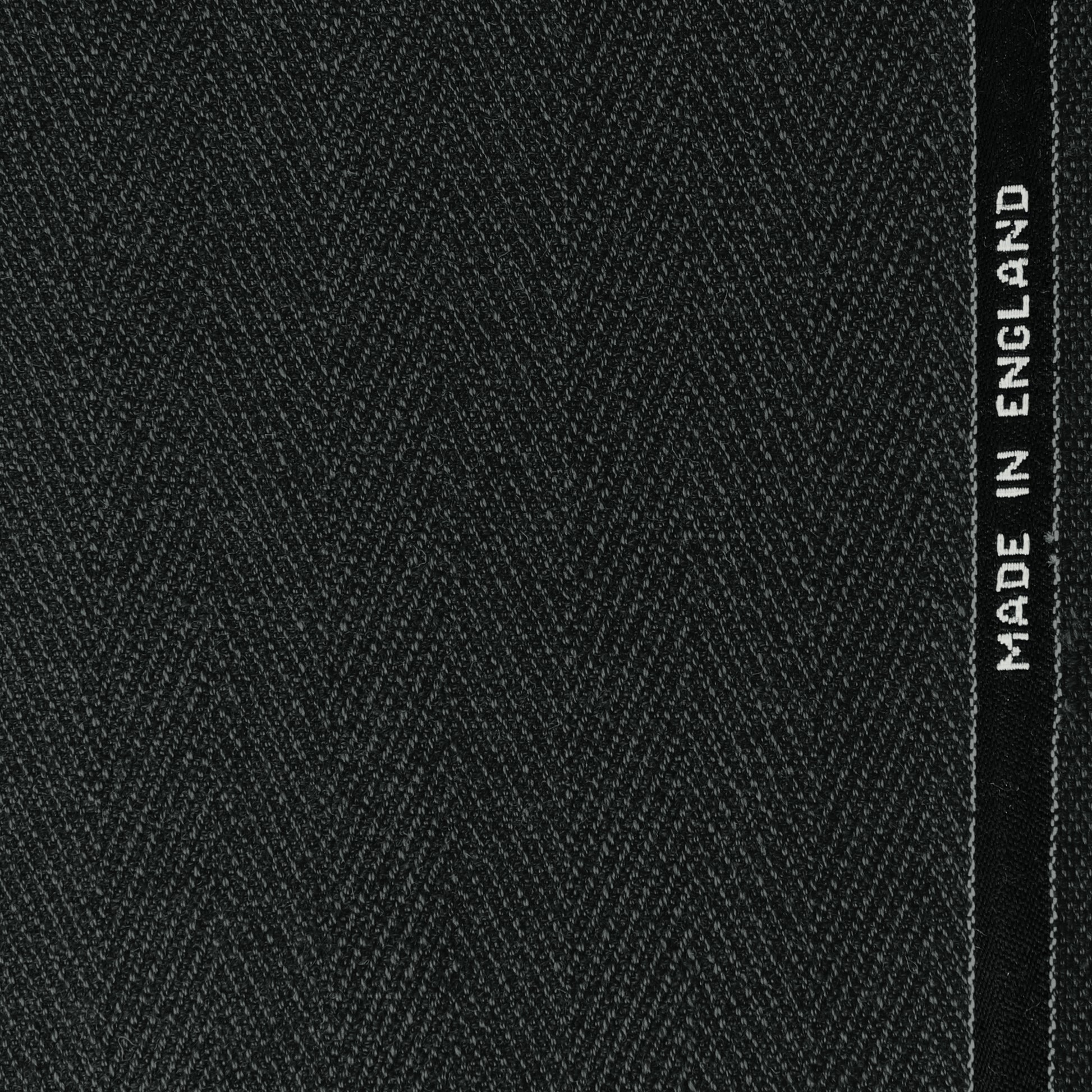 English virgin wool herringbone suiting - gunmetal