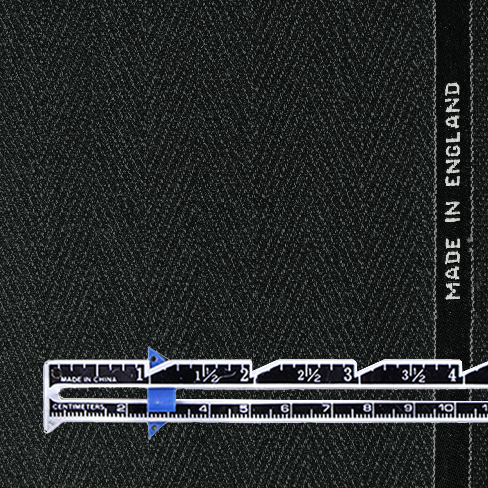 English virgin wool herringbone suiting - gunmetal