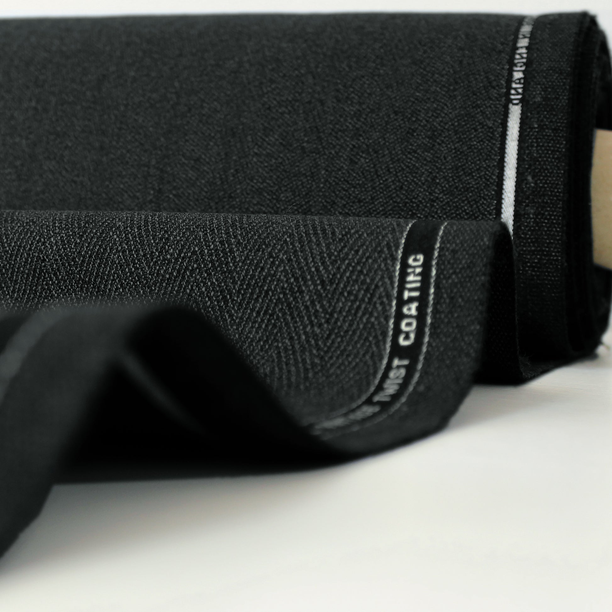 English virgin wool herringbone suiting - gunmetal