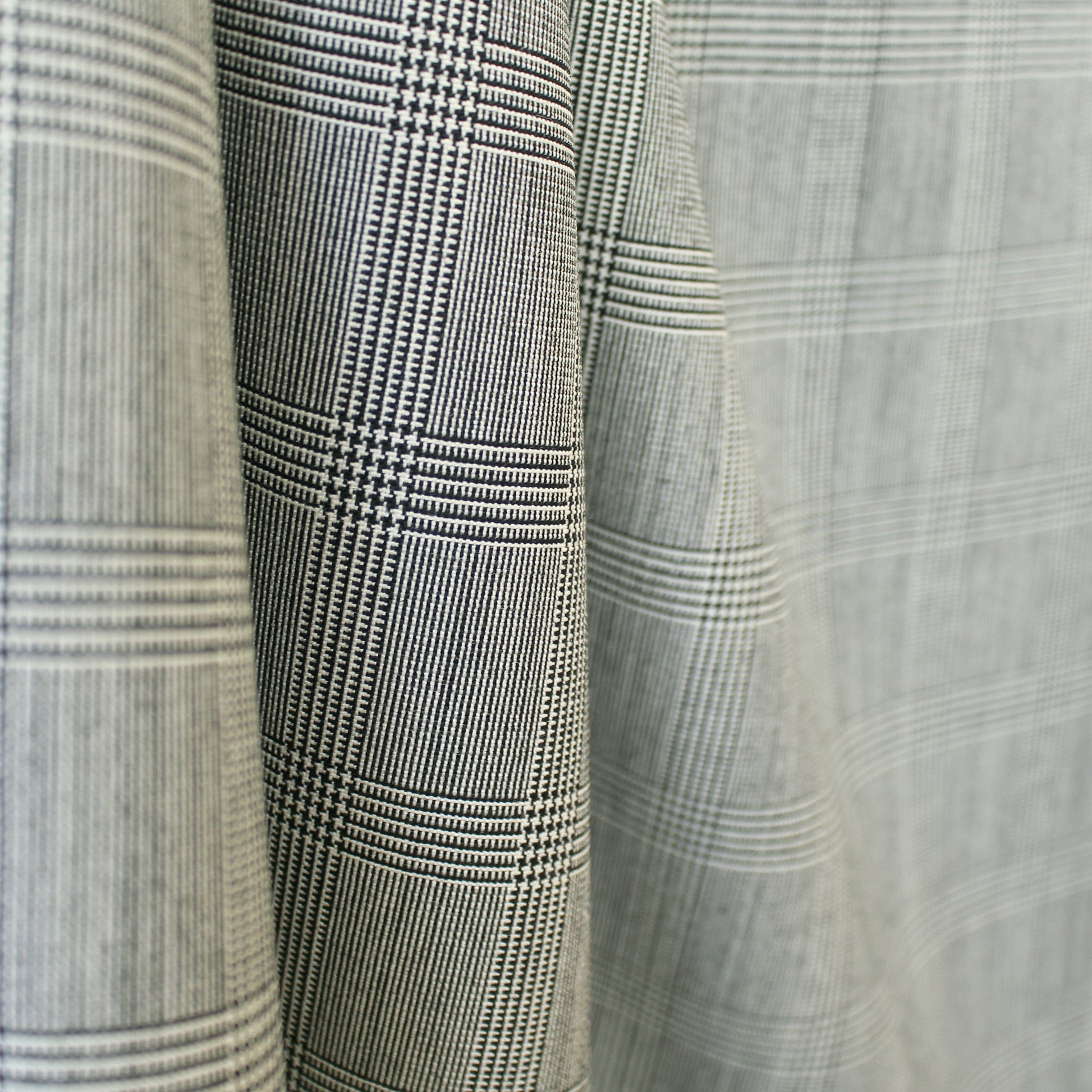 R@lph Lauren mohair/worsted wool plaid suiting - black/white