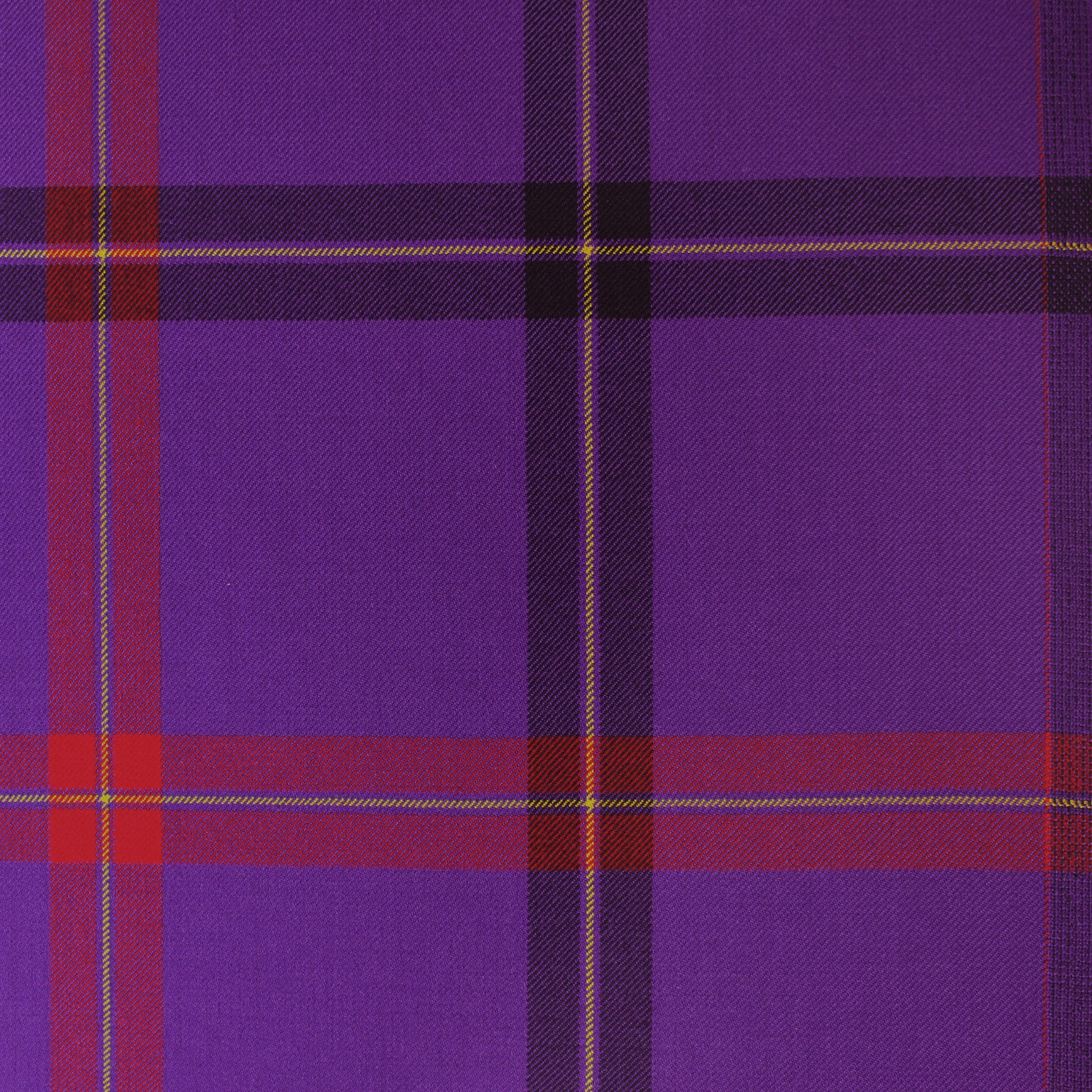 Italian 'concord plaid' 100% wool twill suiting