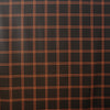 Italian windowpane plaid wool twill suiting - persimmon/black