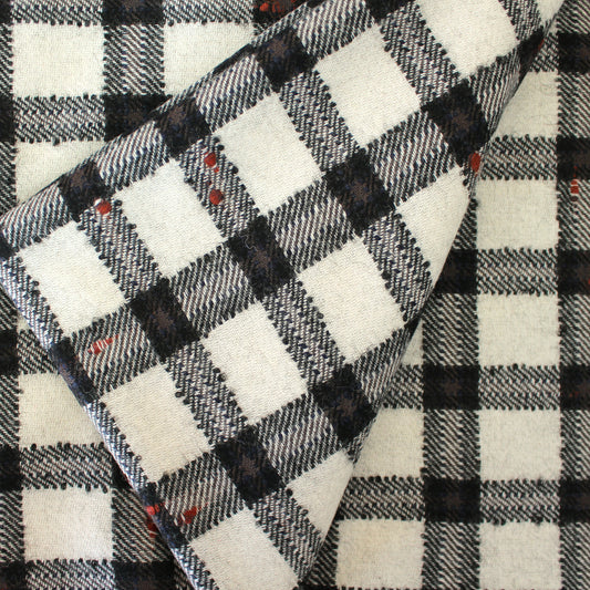 Gucc1 wool check suiting - vanilla