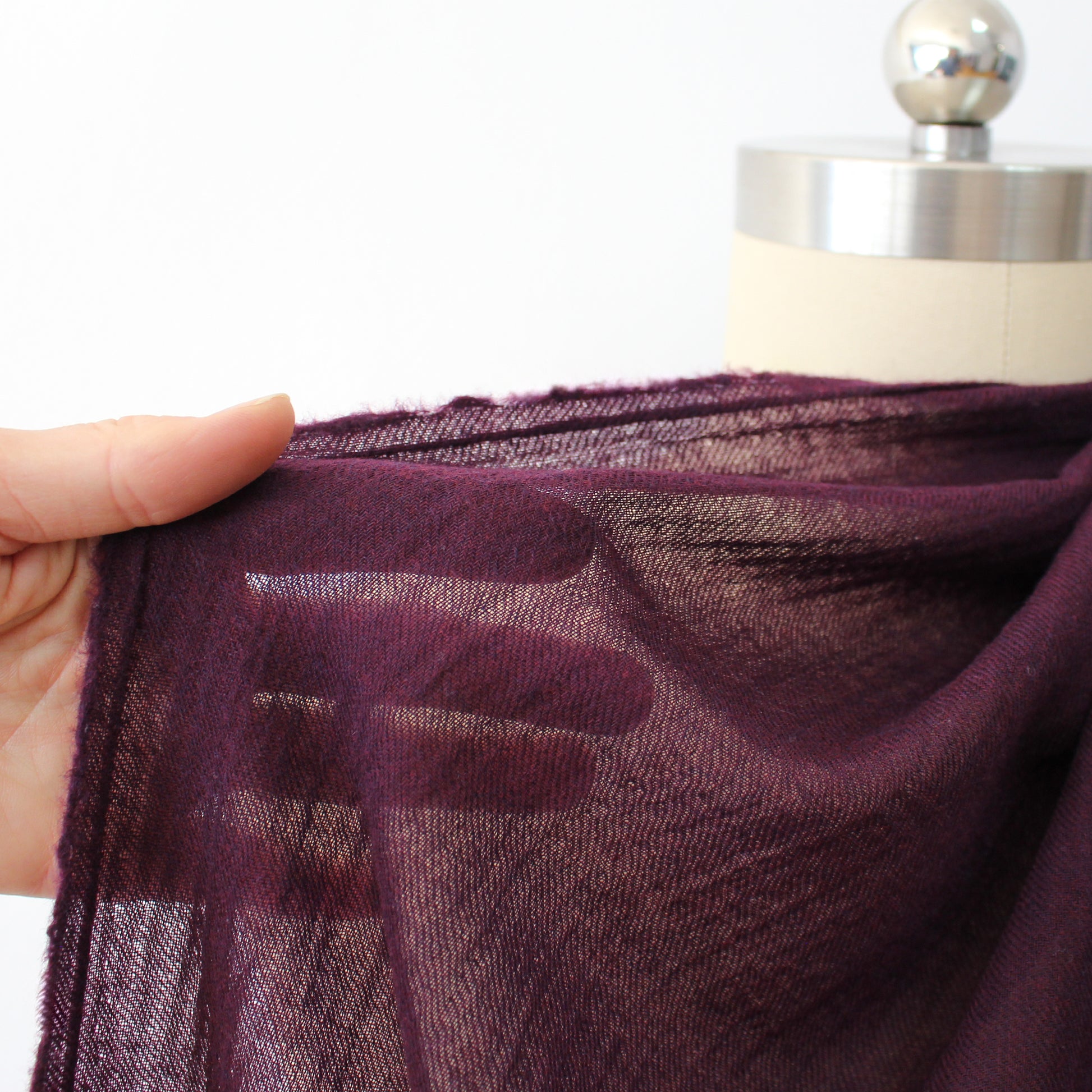 Italian wool gauze twill - malbec