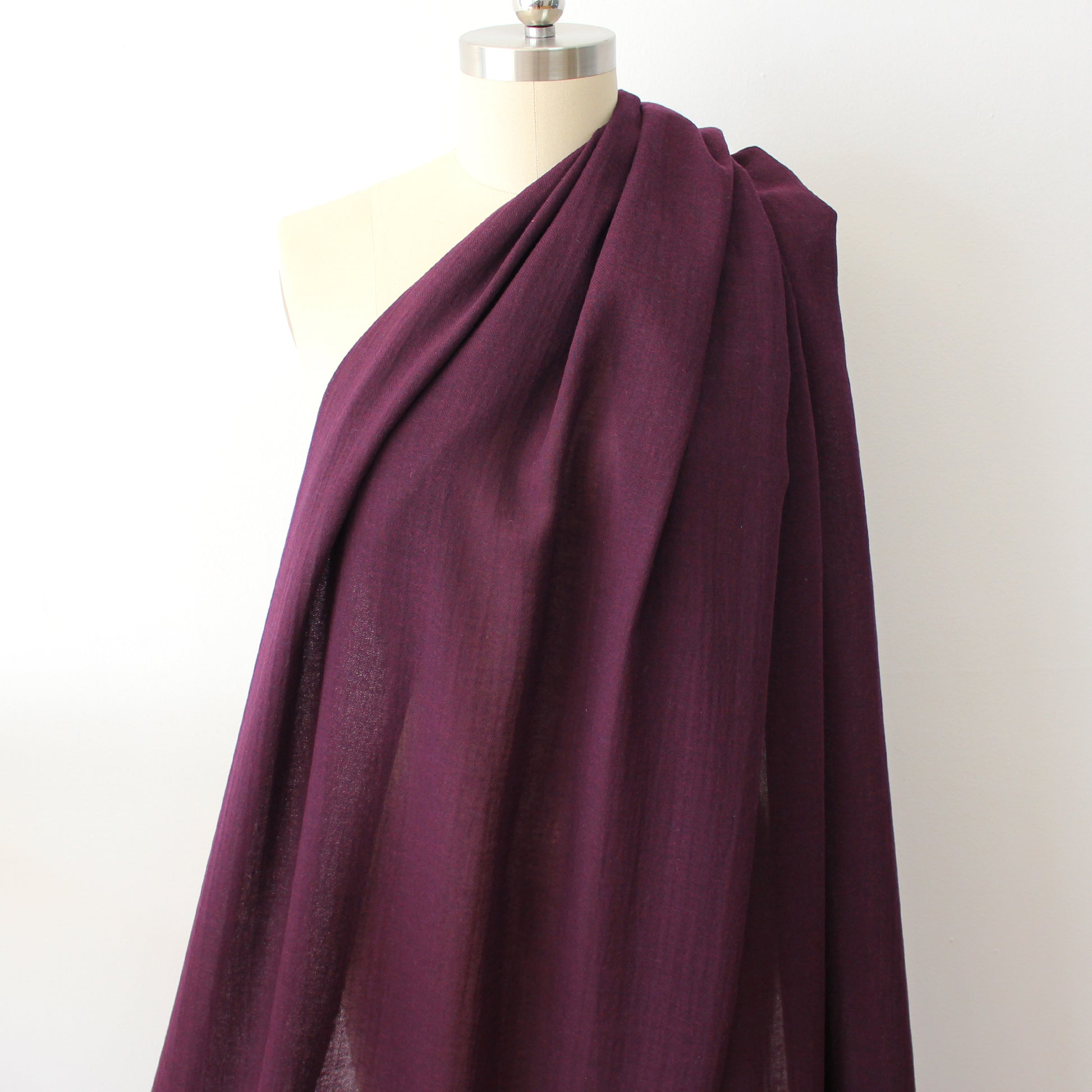 Italian wool gauze twill - malbec
