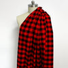 'woodsman' 100% cotton mid-weight flannel - red/black