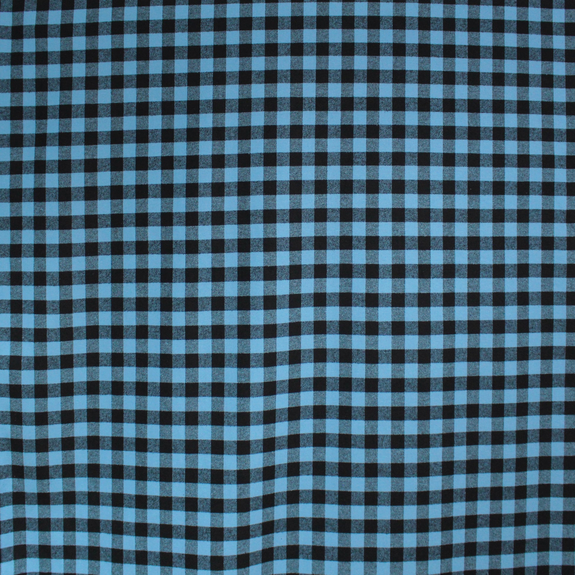 Buffalo check 100% cotton mid-weight flannel - blue/black