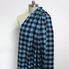 Buffalo check 100% cotton mid-weight flannel - blue/black
